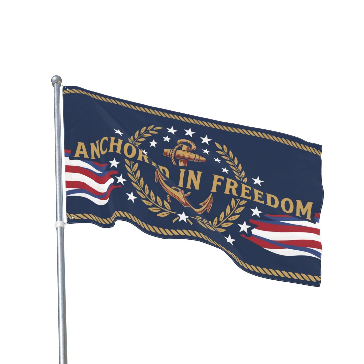 Anchored in Freedom Tribute Flag – 36 x 60 Patriotic Outdoor Flag
