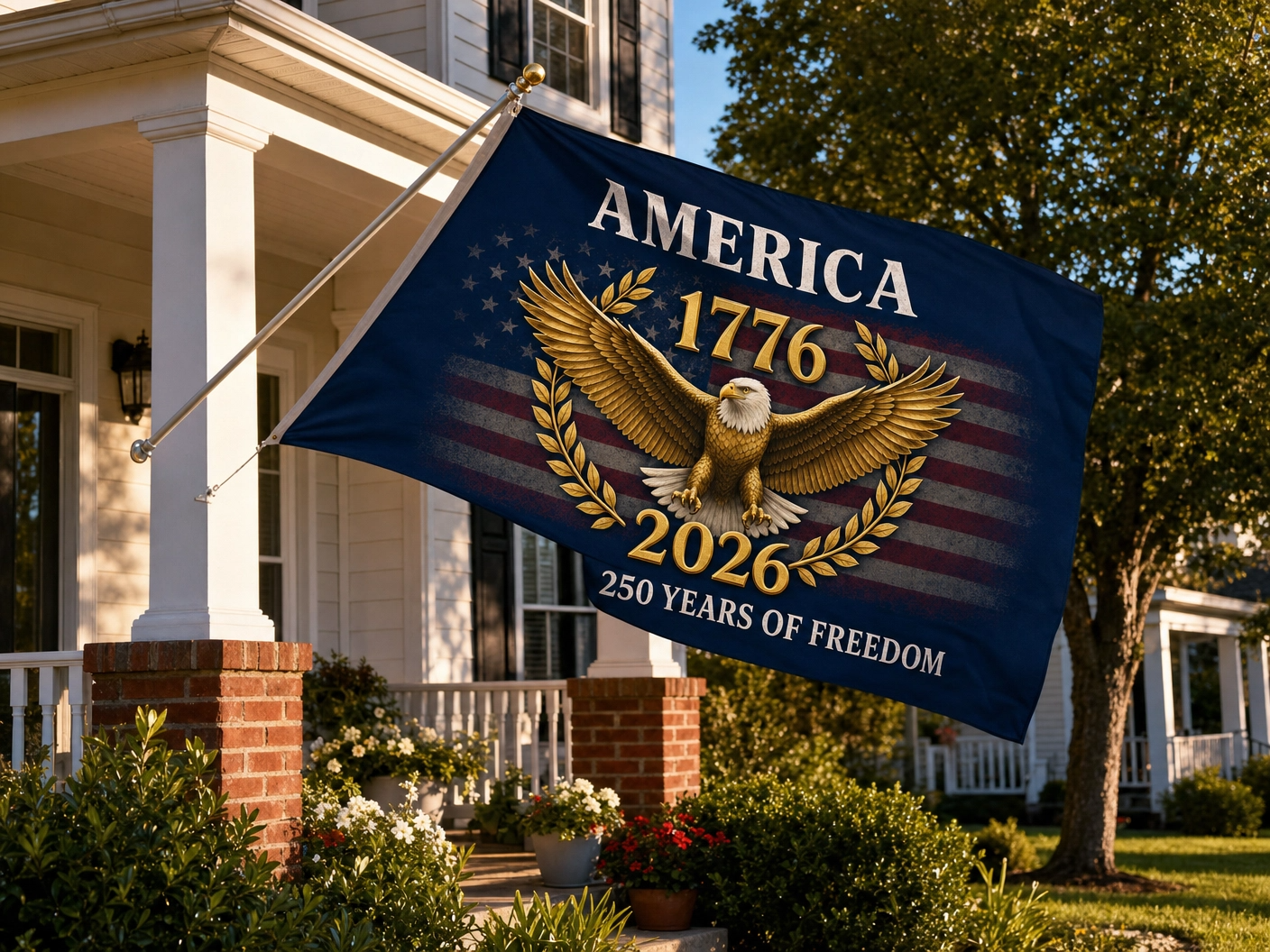 America 1776-2026 Commemorative Flag — 250 Years of Freedom