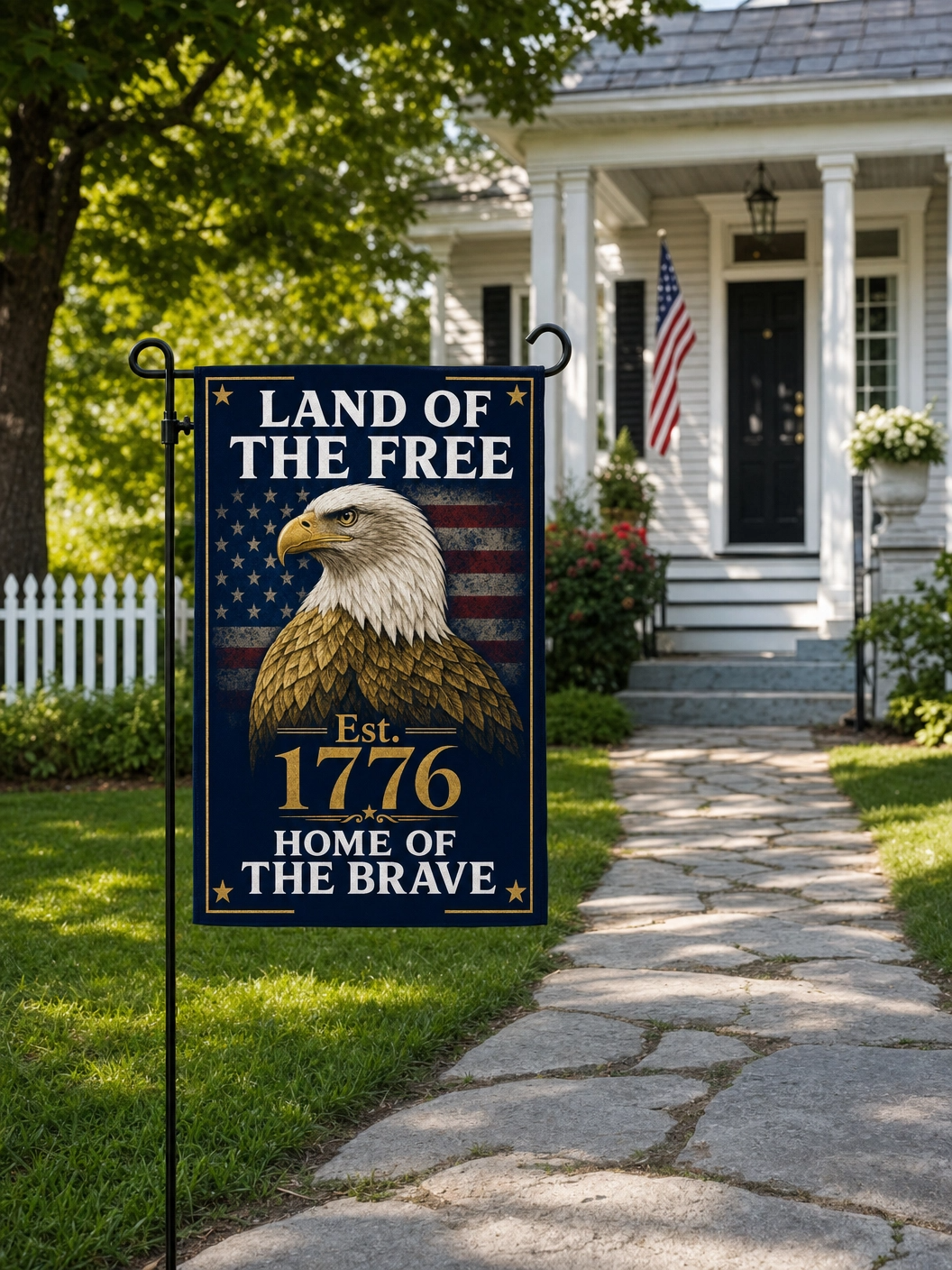 Land of the Free Est. 1776 Garden Flag