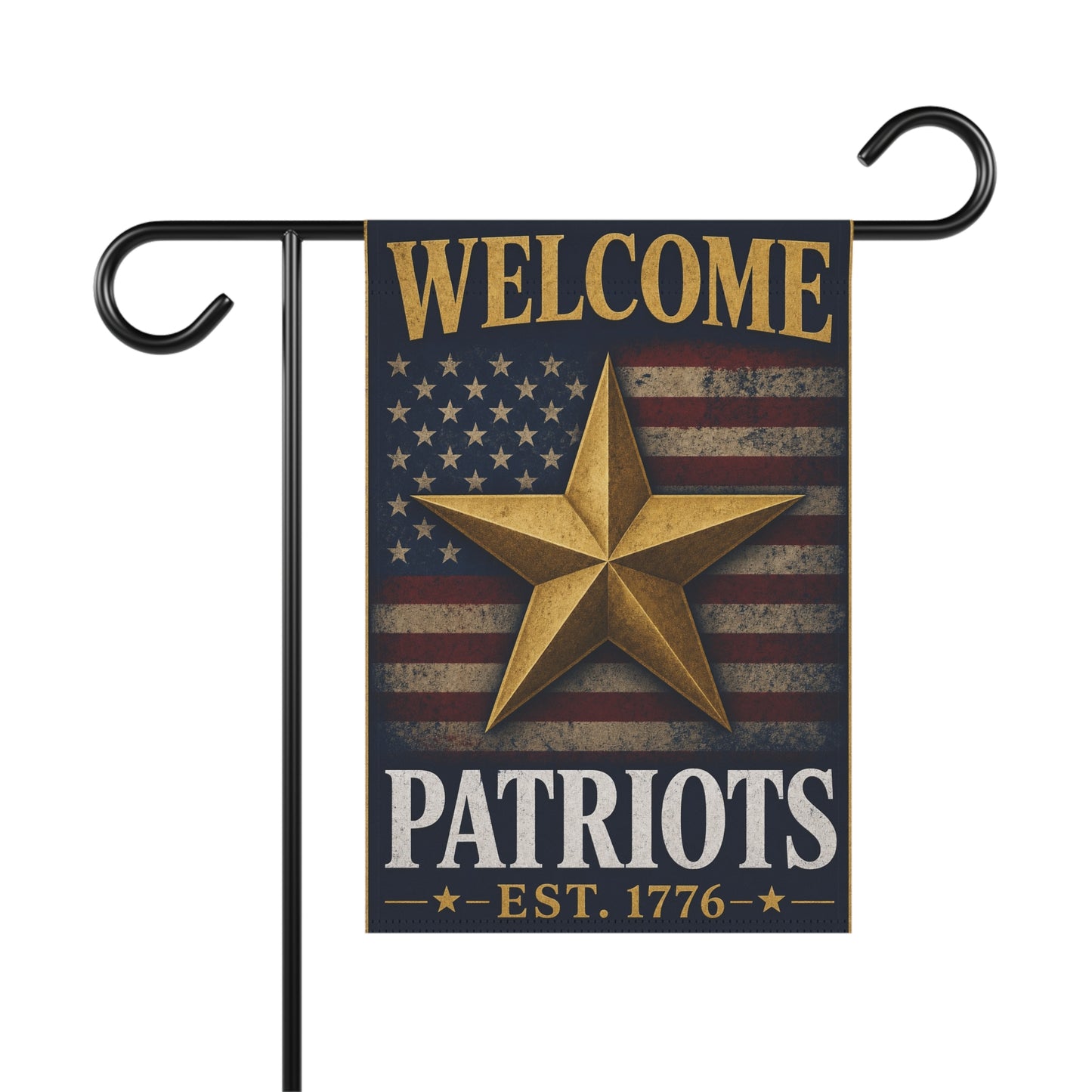 Welcome Patriots Garden Flag