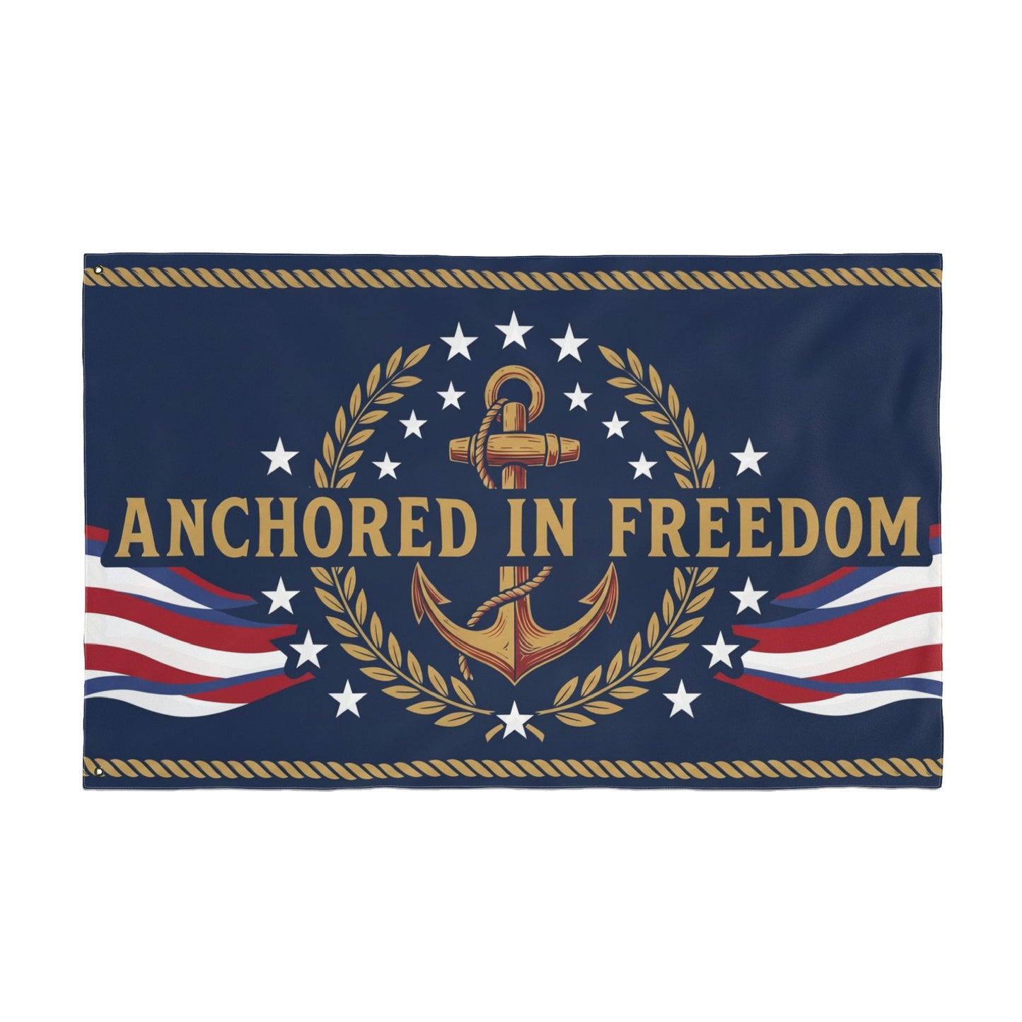 Anchored in Freedom Tribute Flag – 36 x 60 Patriotic Outdoor Flag