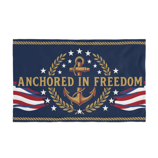 Anchored in Freedom Tribute Flag – 36 x 60 Patriotic Outdoor Flag