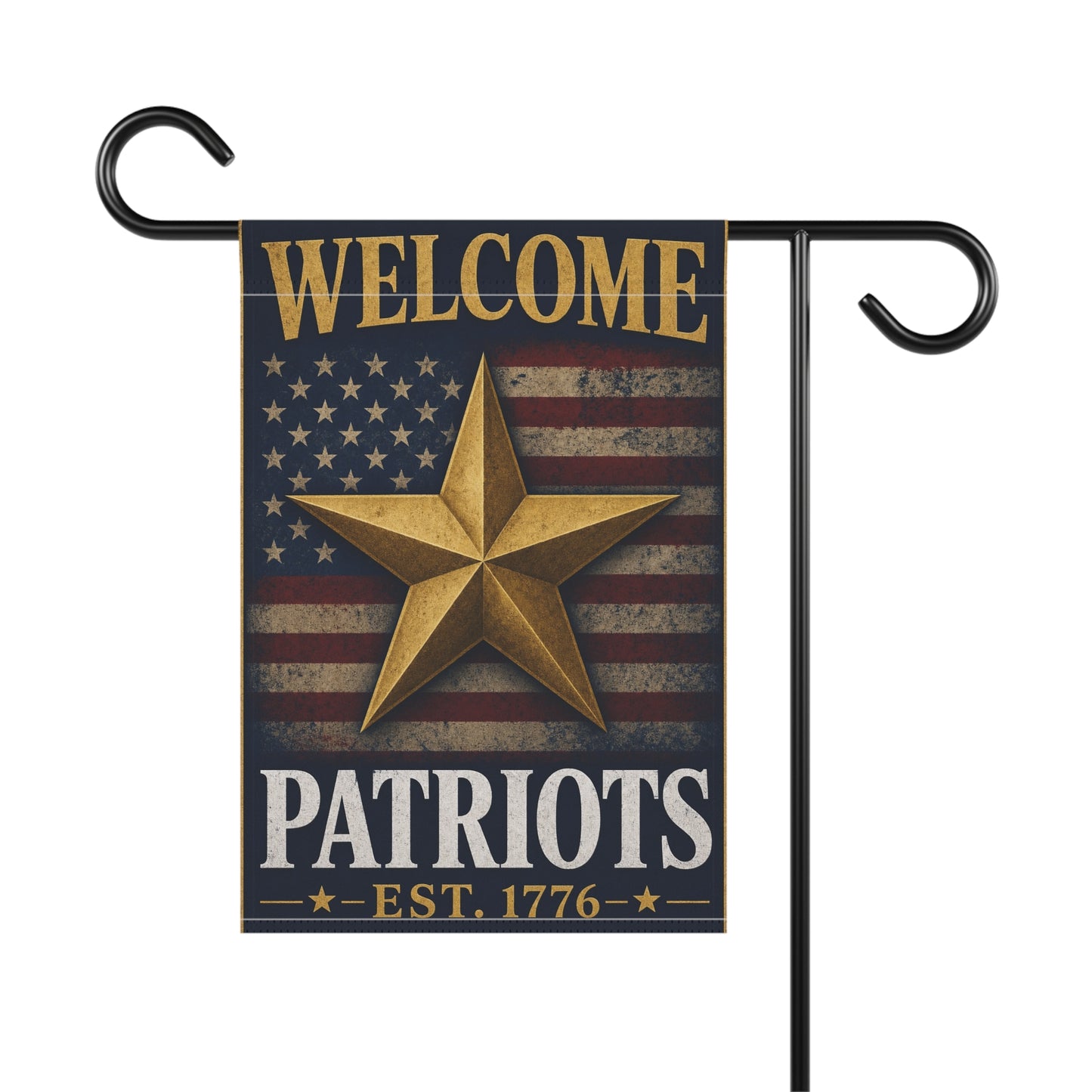 Welcome Patriots Garden Flag