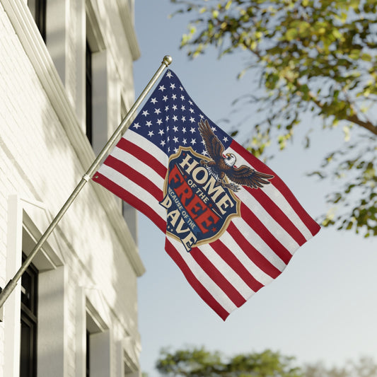 Home of the Free Because of the Brave Double-Sided American Flag