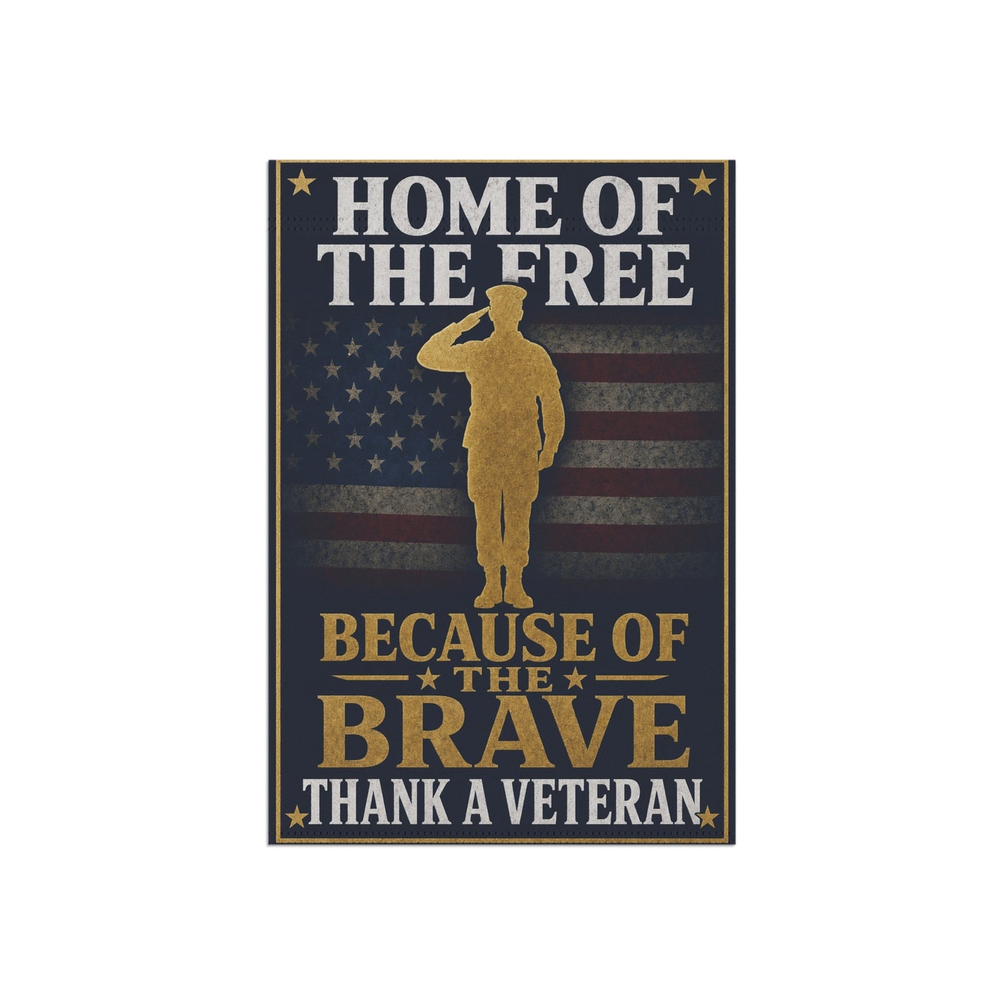 Home of the Free Because of the Brave Garden Flag