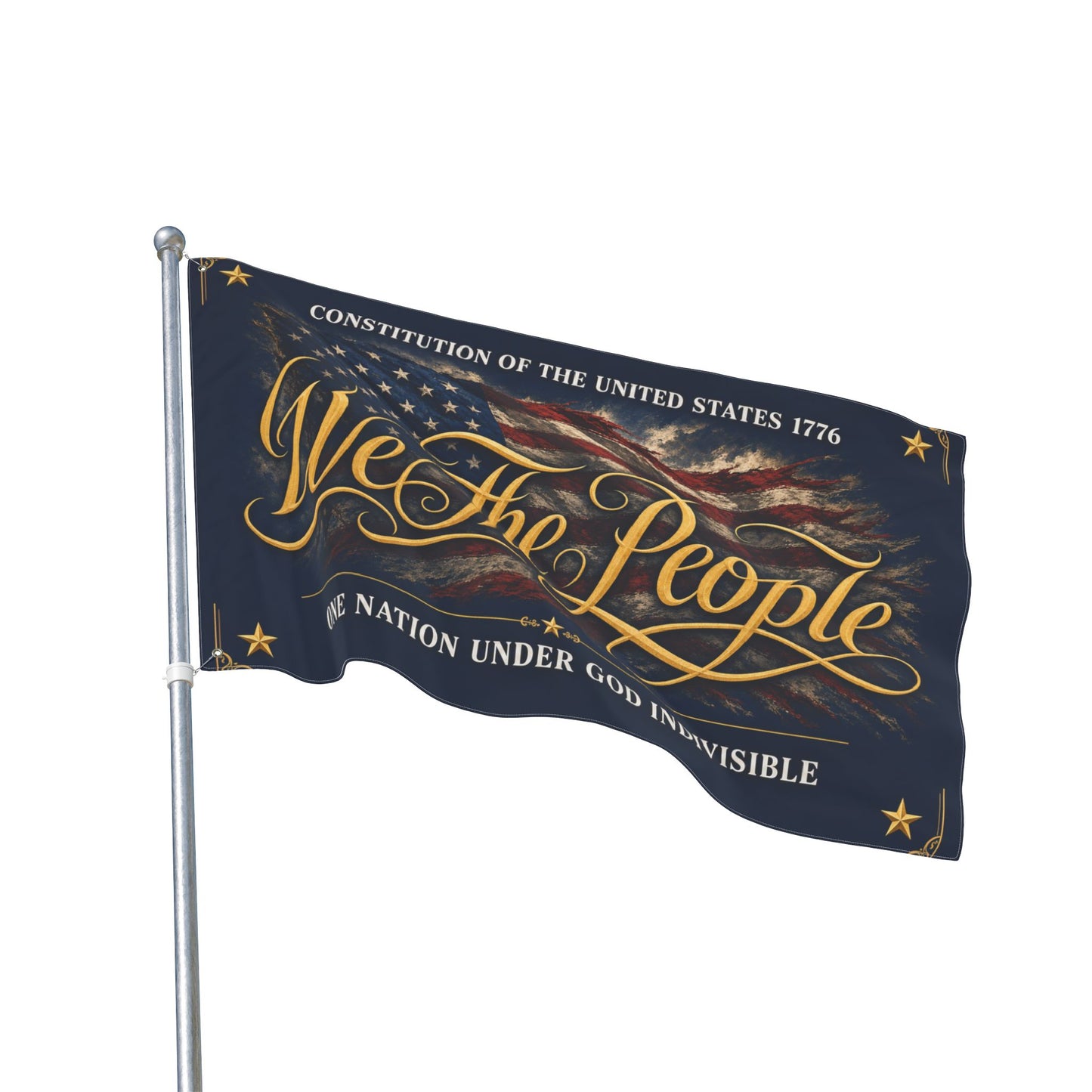 Patriotic "We The People" Double-Sided Flag – Constitution 1776, One Nation Under God