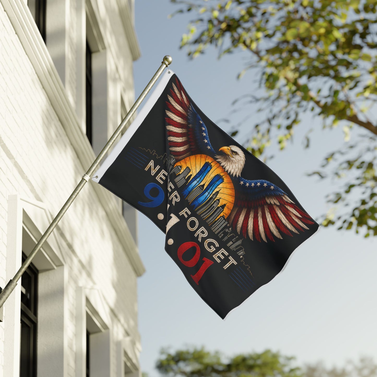 Never Forget 9/11 Eagle Memorial Flag