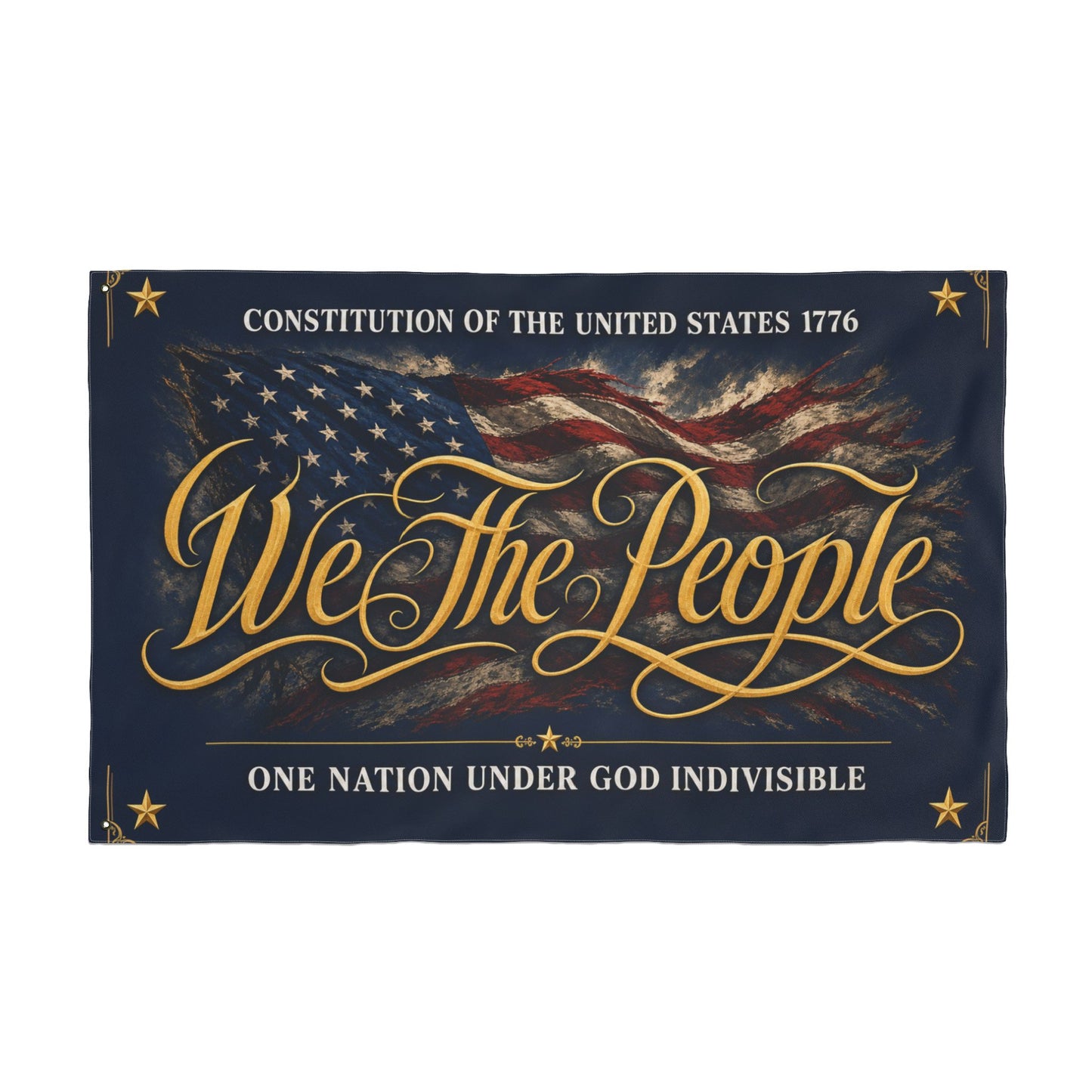 Patriotic "We The People" Double-Sided Flag – Constitution 1776, One Nation Under God