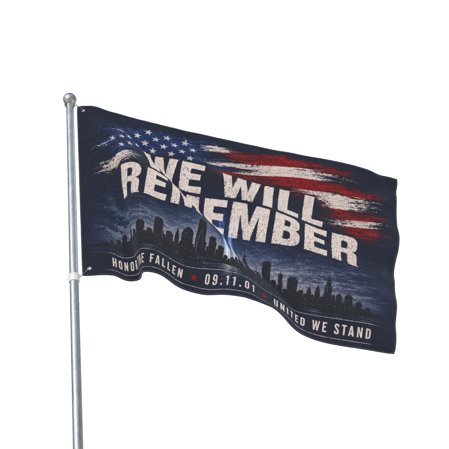 We Will Remember 9/11 Memorial Flag – Honor the Fallen Patriotic 60x36 House Flag
