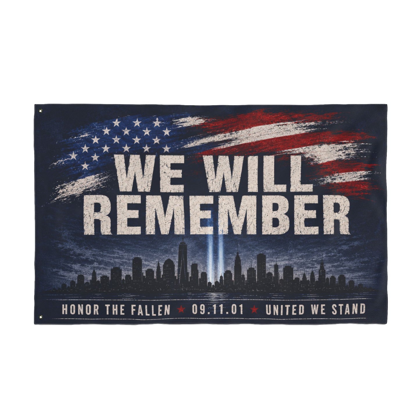 We Will Remember 9/11 Memorial Flag – Honor the Fallen Patriotic 60x36 House Flag