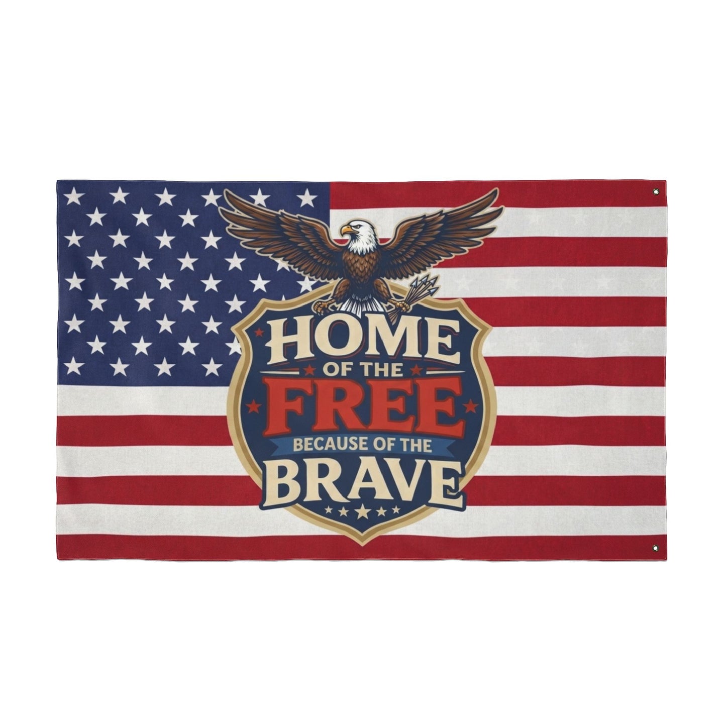 Home of the Free Because of the Brave Double-Sided American Flag