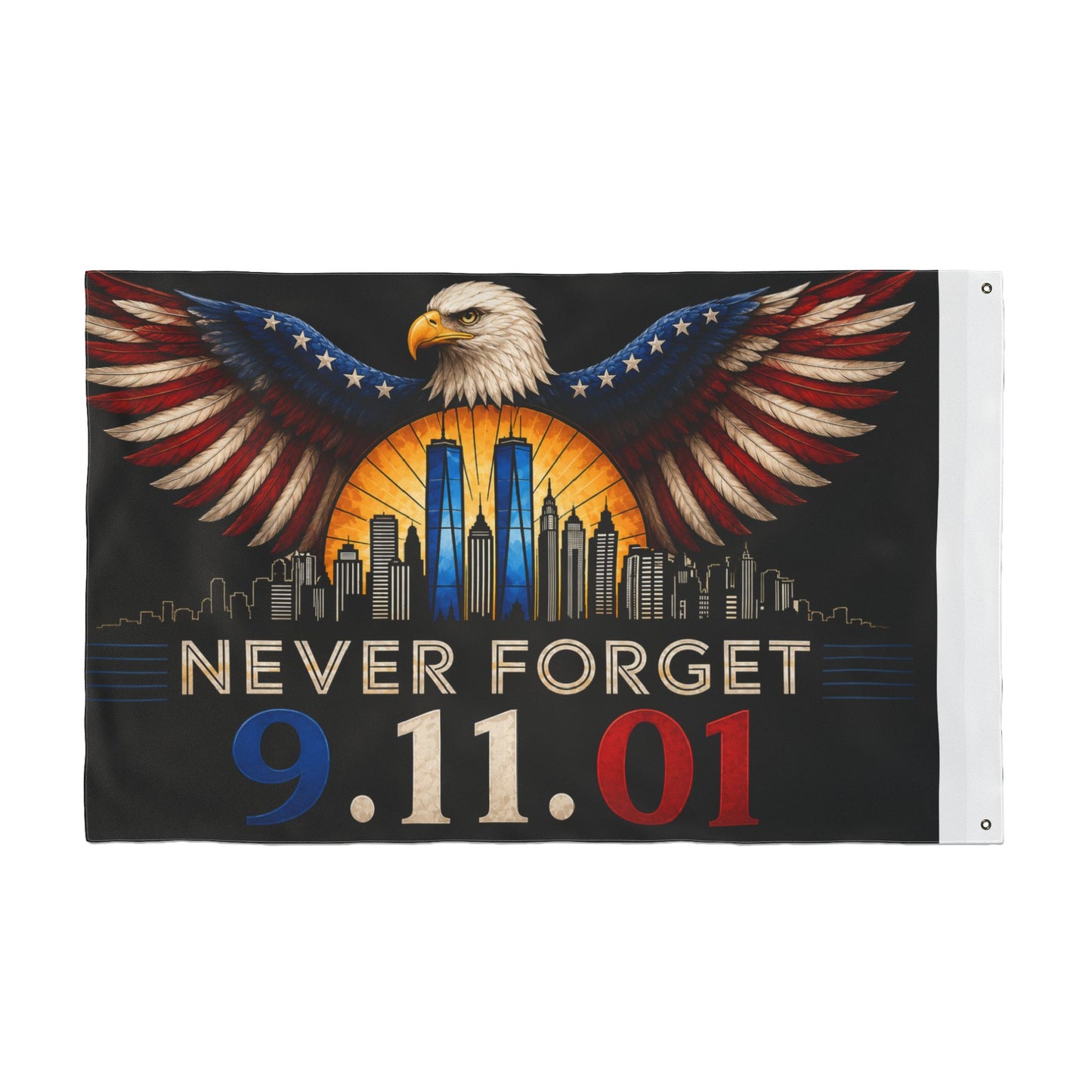 Never Forget 9/11 Eagle Memorial Flag