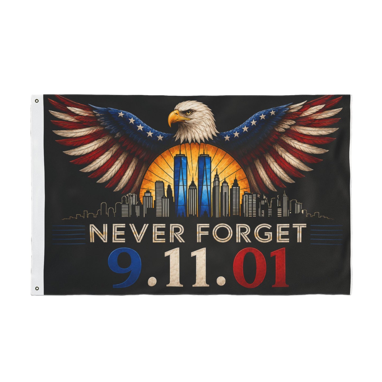 Never Forget 9/11 Eagle Memorial Flag