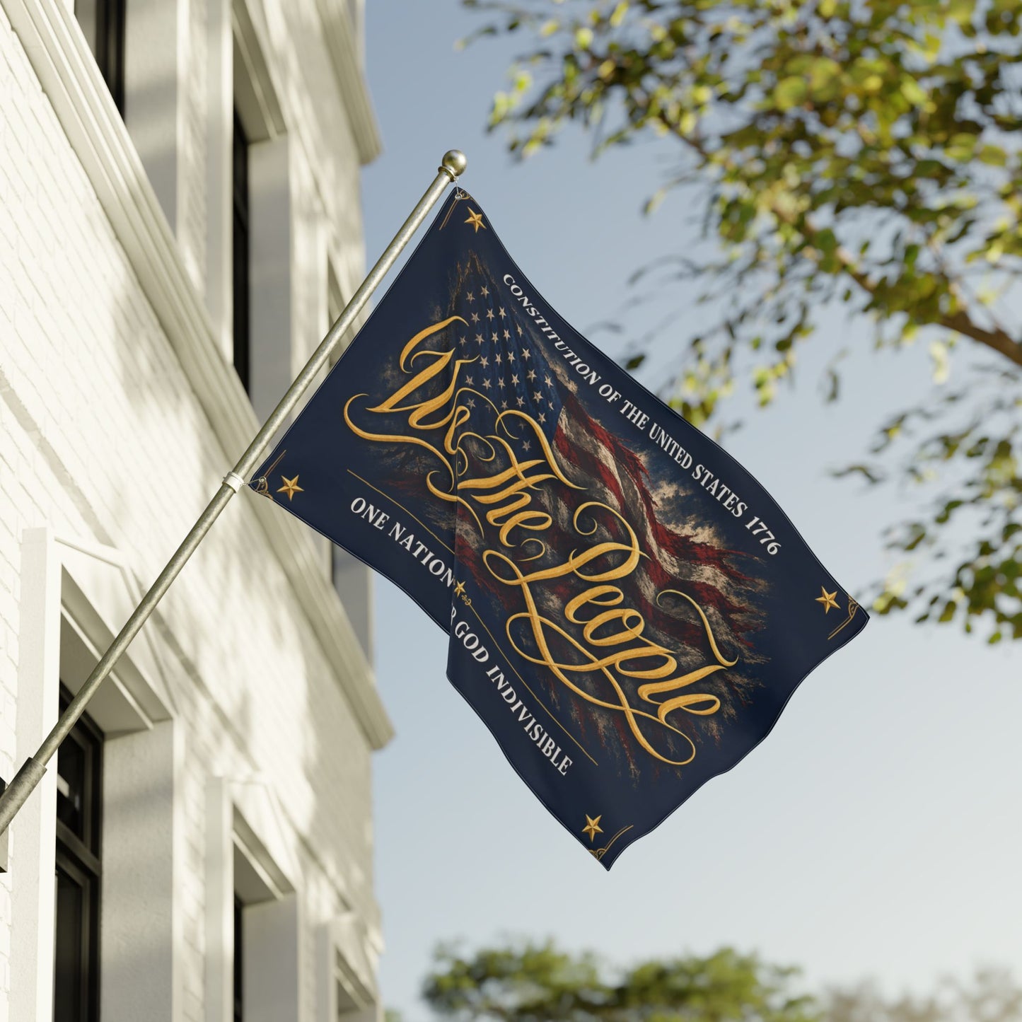 Patriotic "We The People" Double-Sided Flag – Constitution 1776, One Nation Under God