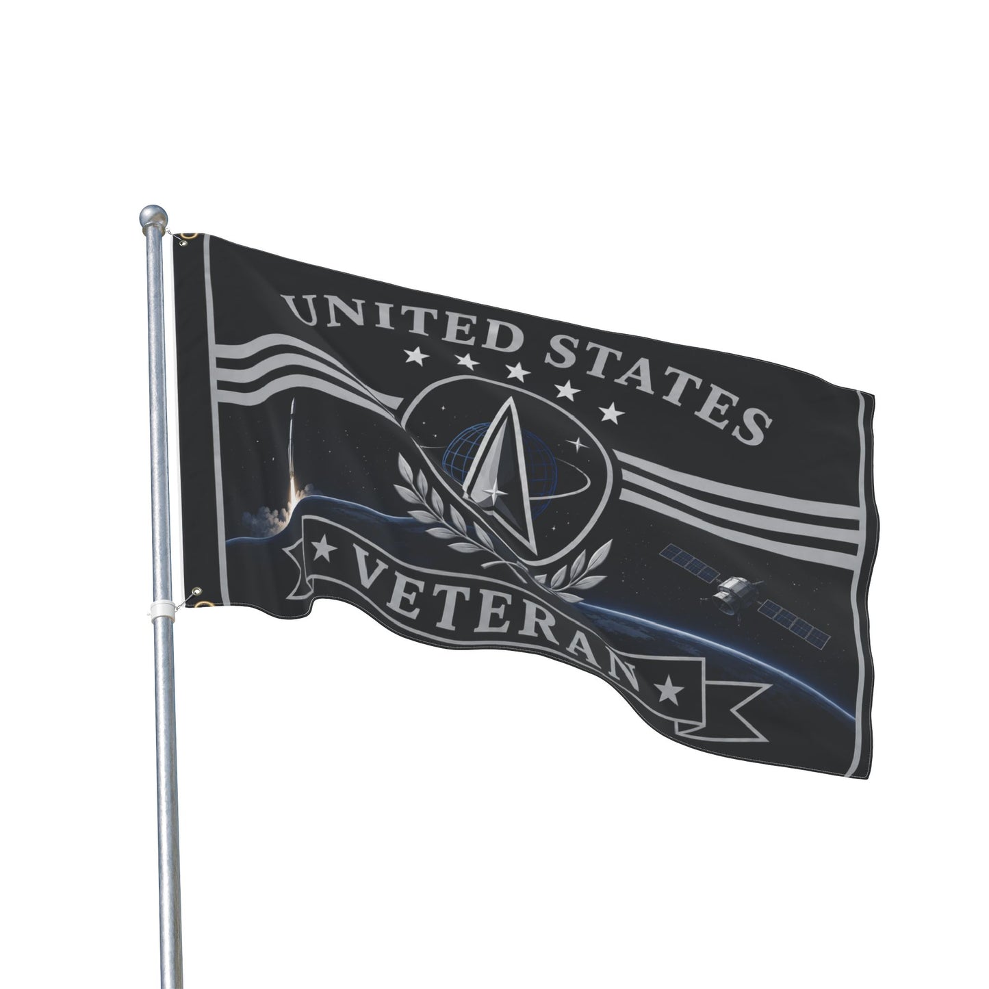 United States Veteran Space Flag — Double-Sided Military Tribute Flag