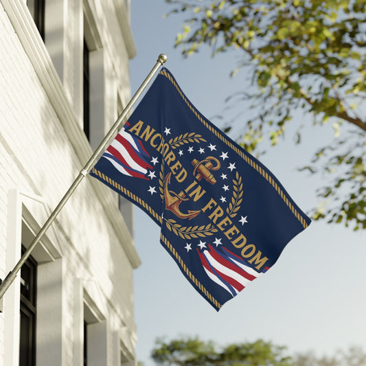 Anchored in Freedom Tribute Flag – 36 x 60 Patriotic Outdoor Flag
