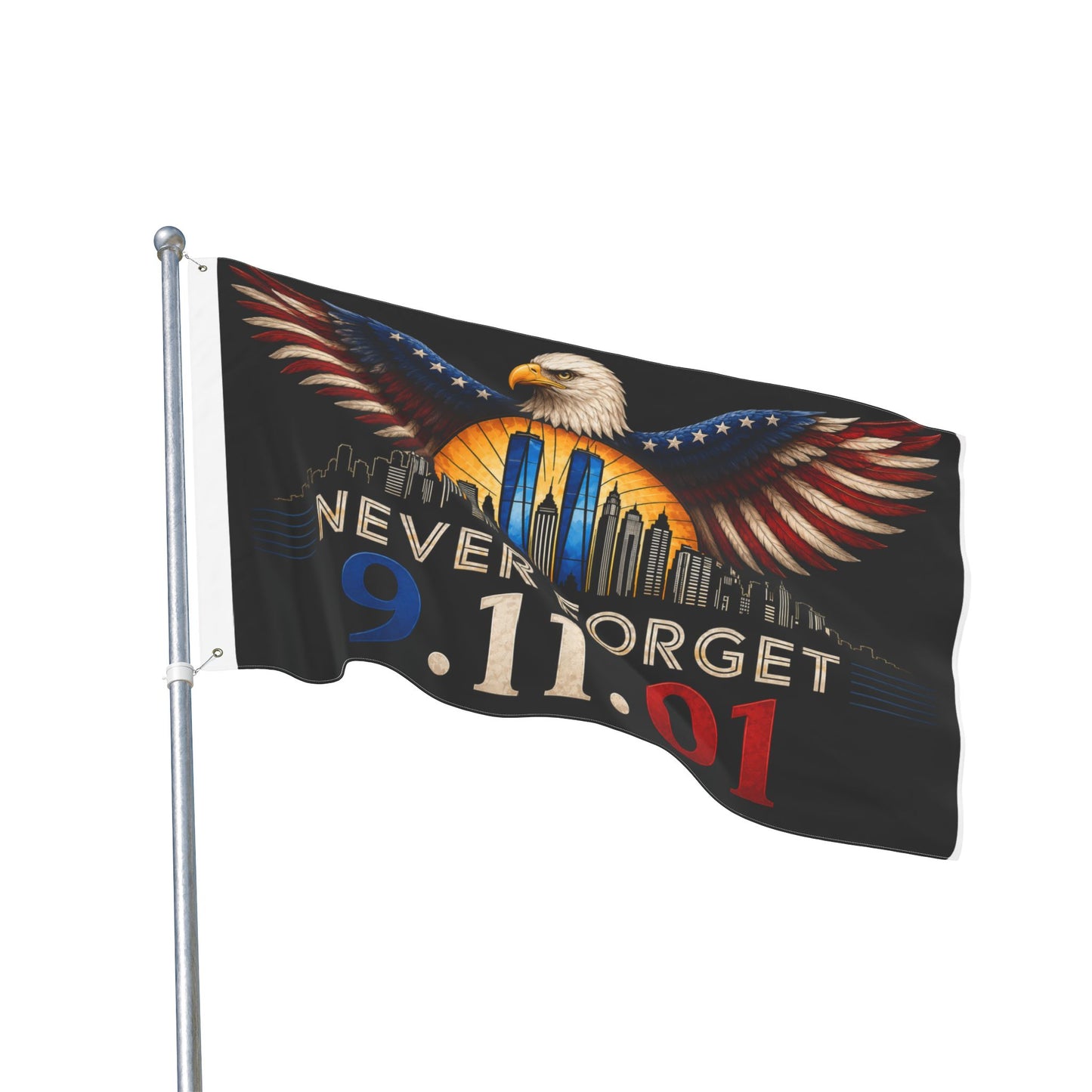 Never Forget 9/11 Eagle Memorial Flag