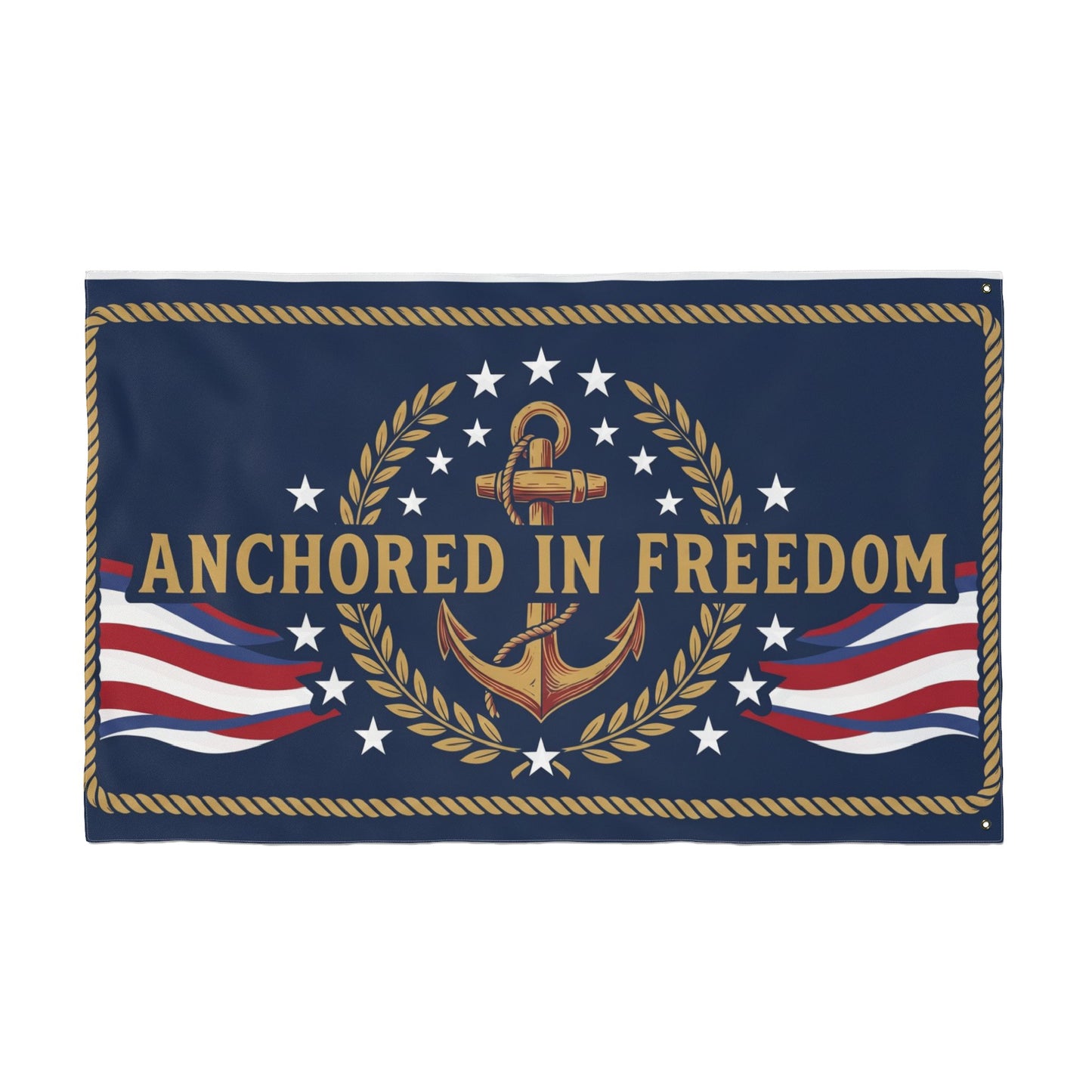 Anchored in Freedom Tribute Flag – 36 x 60 Patriotic Outdoor Flag