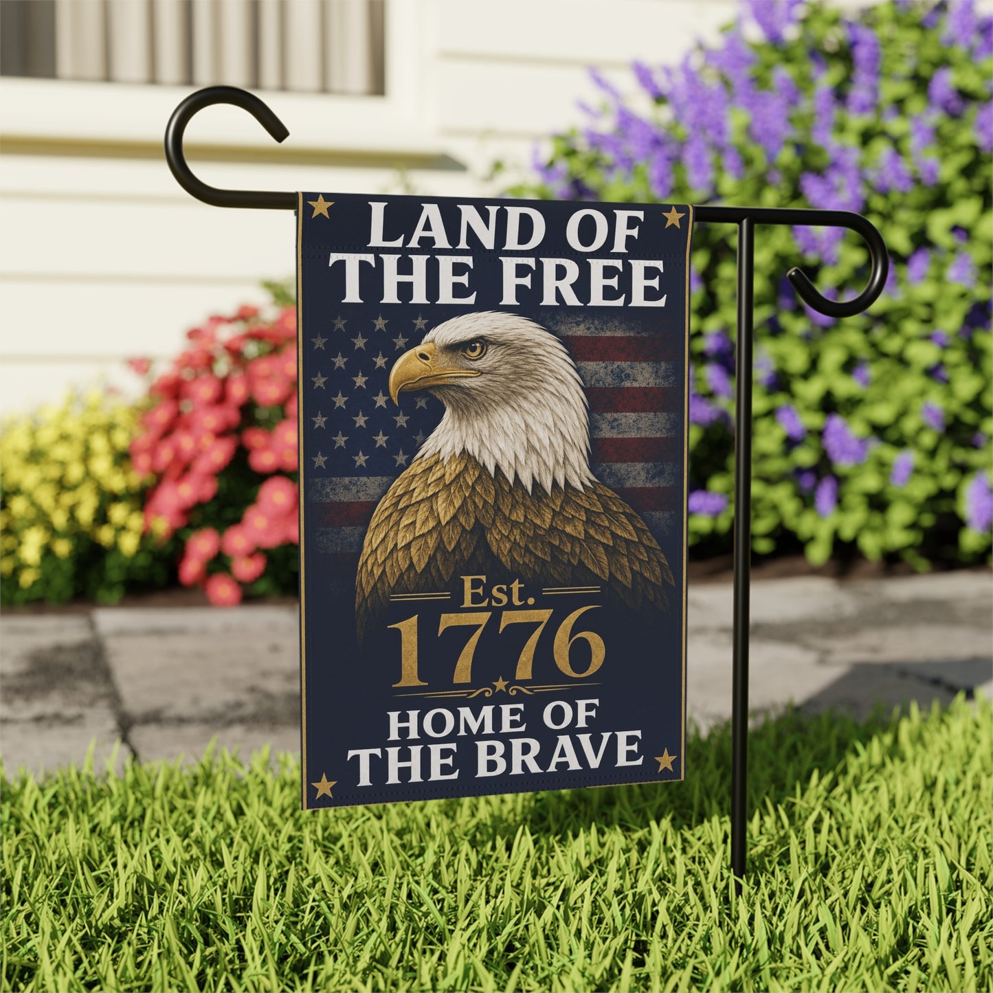 Land of the Free Est. 1776 Garden Flag