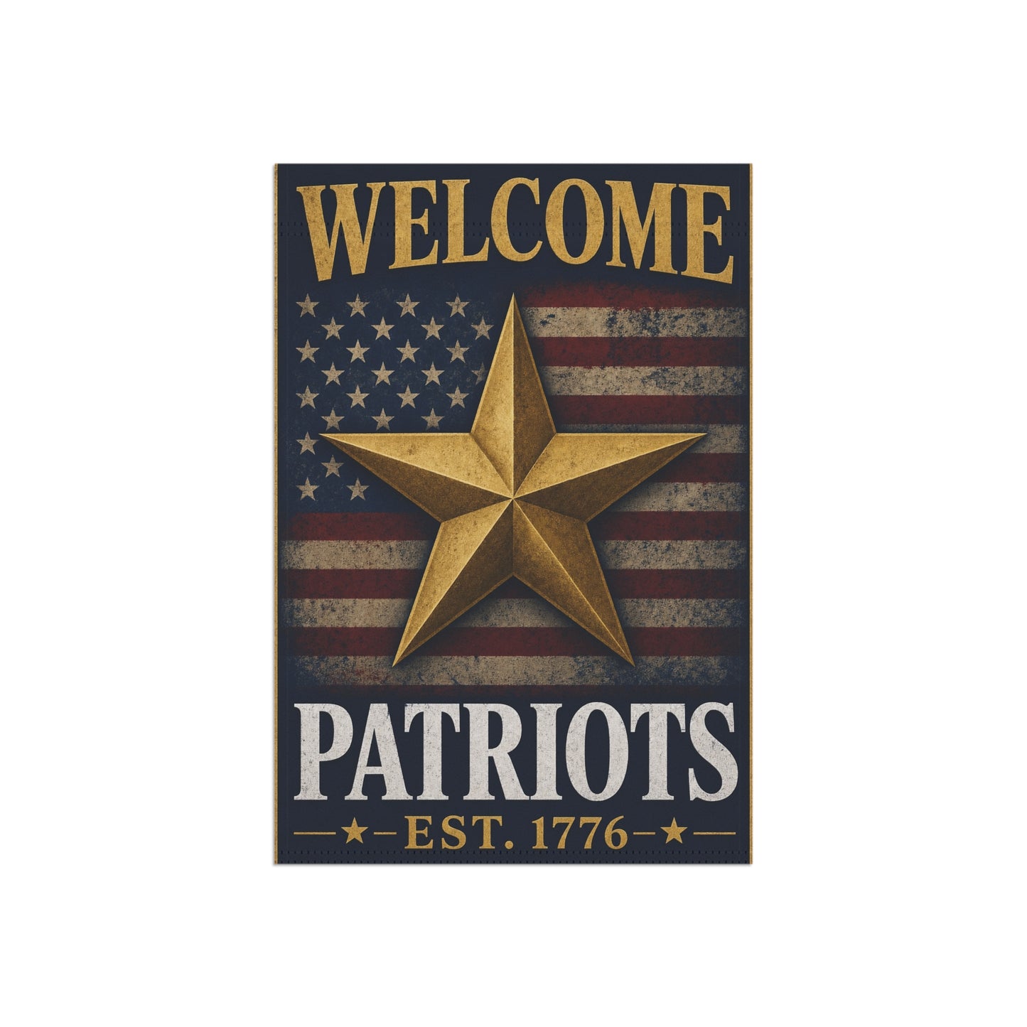 Welcome Patriots Garden Flag