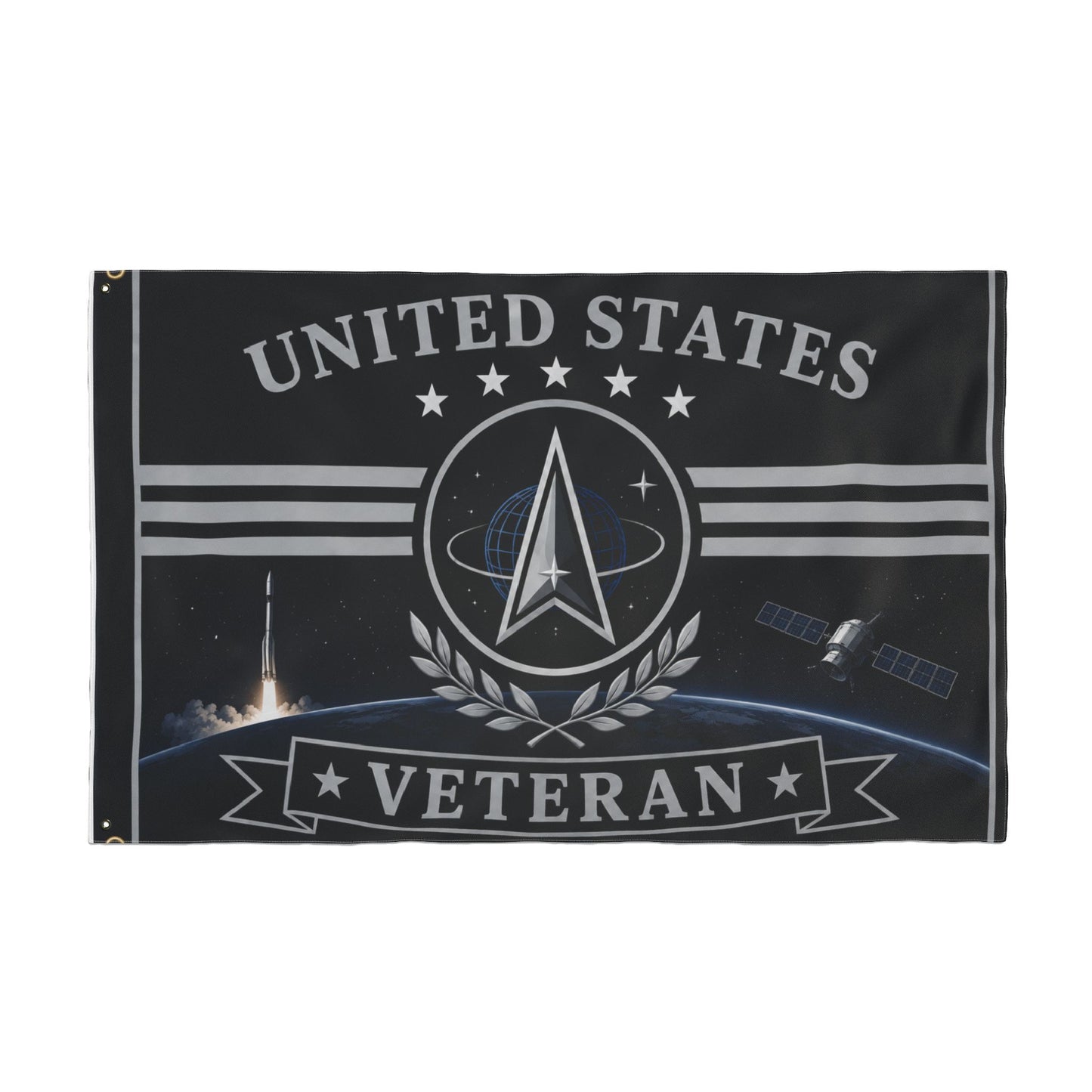 United States Veteran Space Flag — Double-Sided Military Tribute Flag