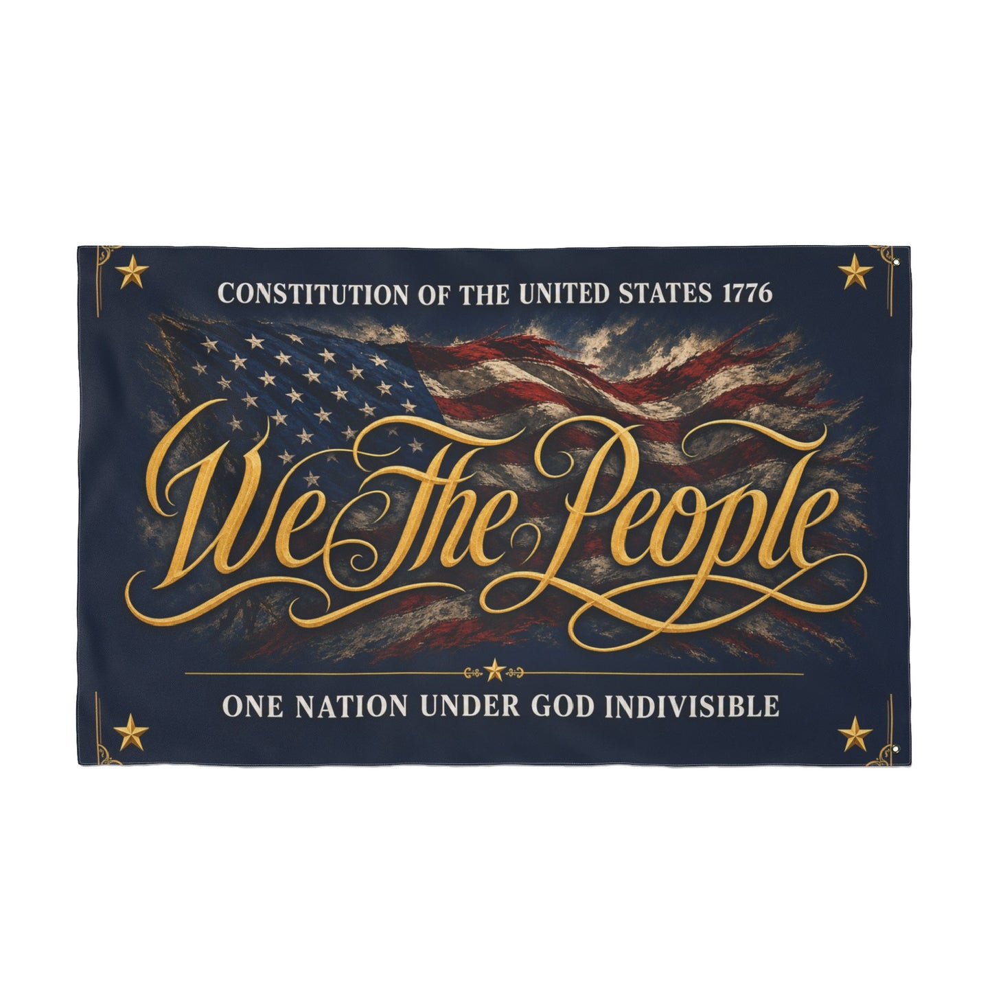 Patriotic "We The People" Double-Sided Flag – Constitution 1776, One Nation Under God