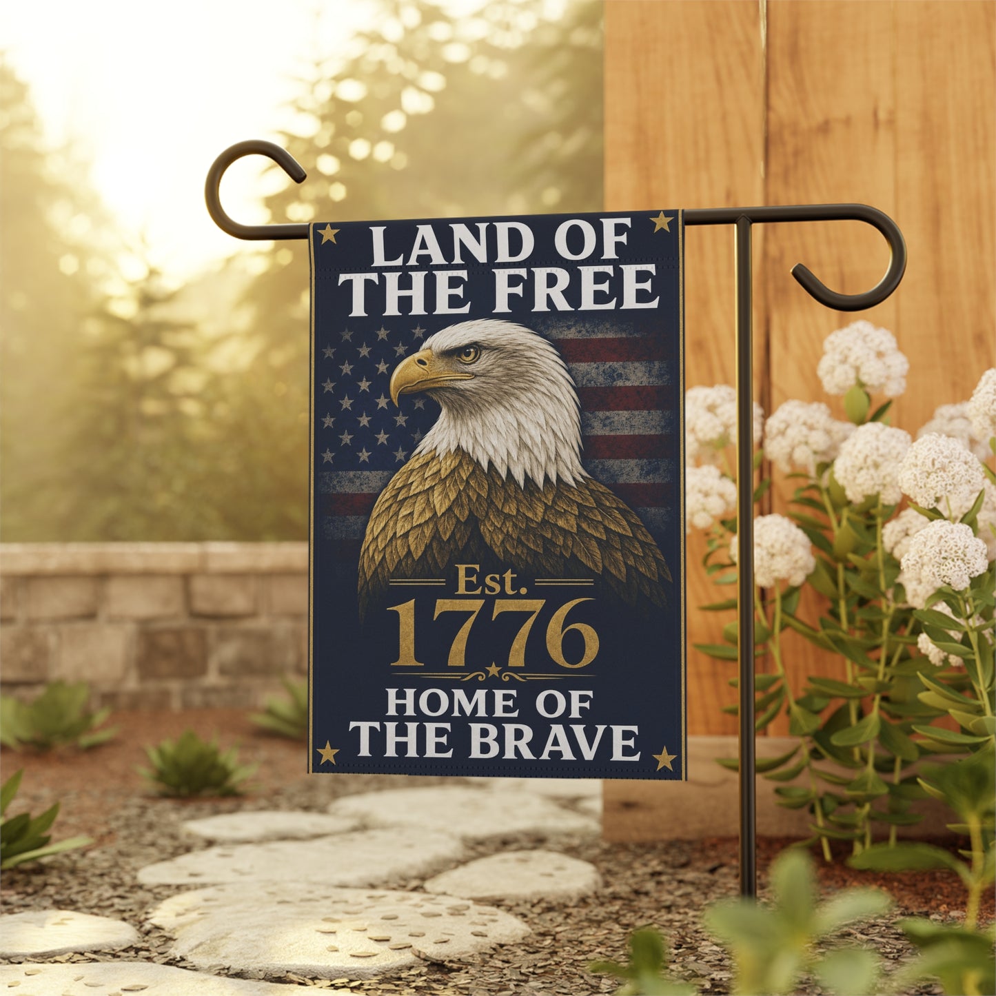 Land of the Free Est. 1776 Garden Flag