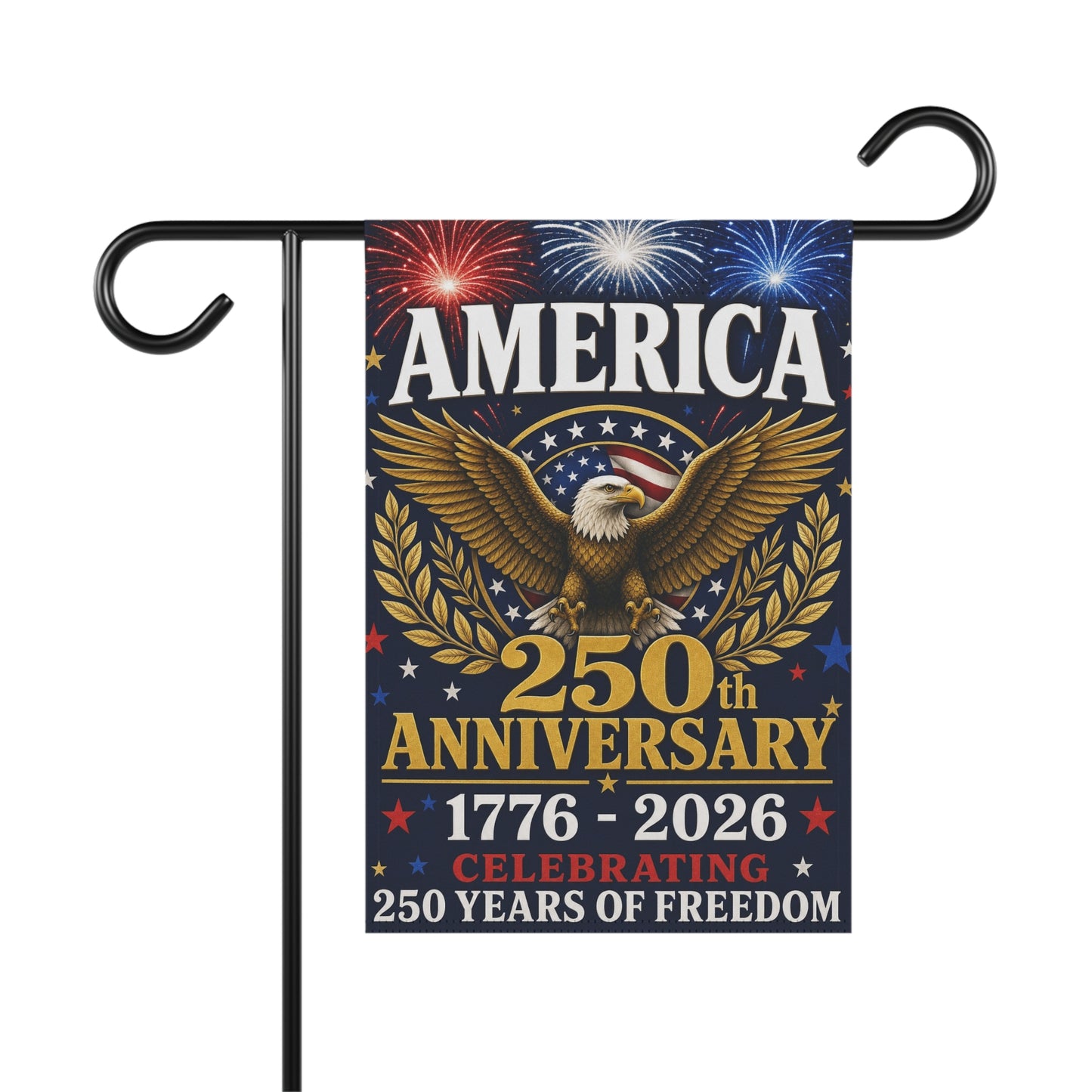 America 250th Anniversary Garden Flag — 1776–2026 Patriotic Eagle Celebration