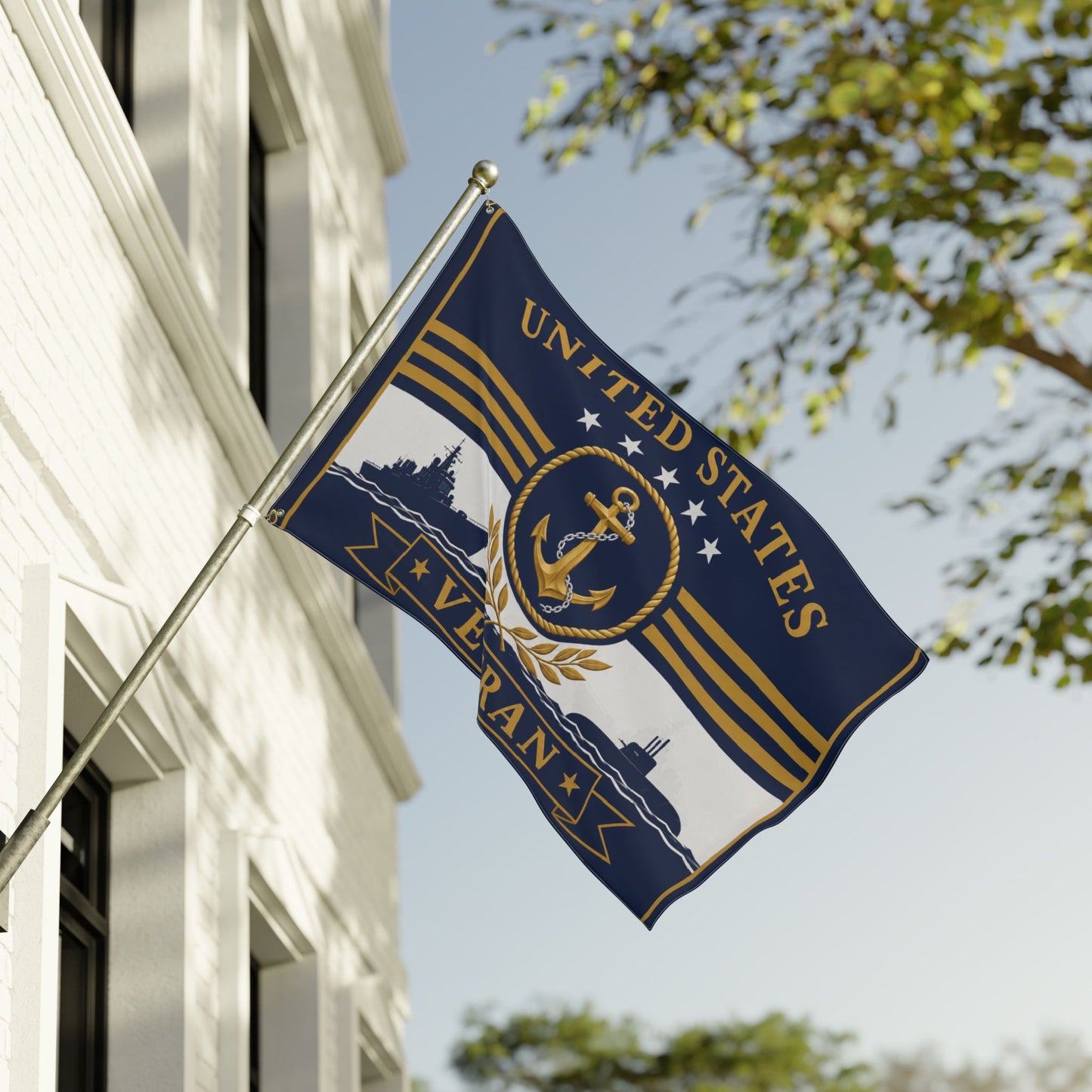 United States Navy Veteran Flag — Premium Patriotic Display Flag