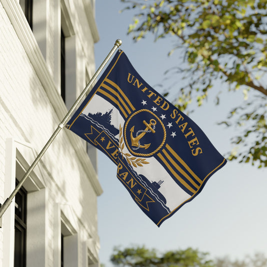 United States Navy Veteran Flag — Premium Patriotic Display Flag